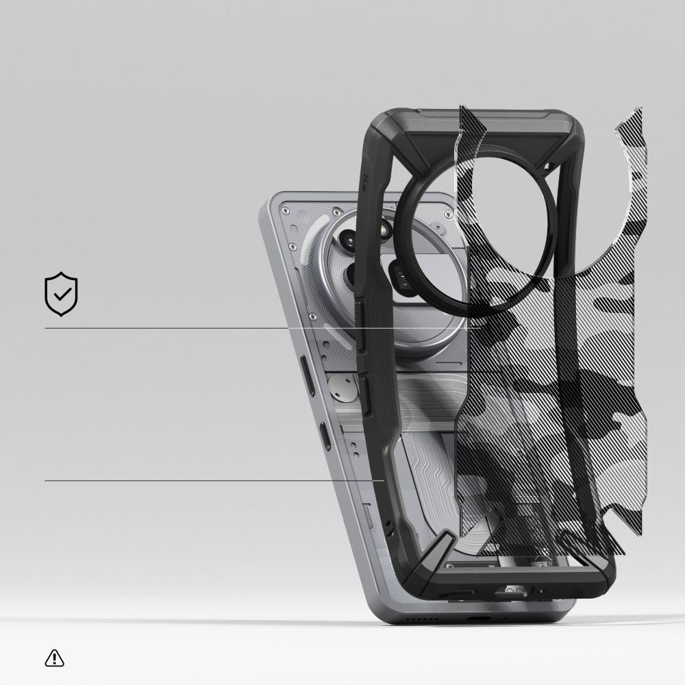 COQUE RINGKE FUSION X NOTHING PHONE 3A PRO CAMO NOIR