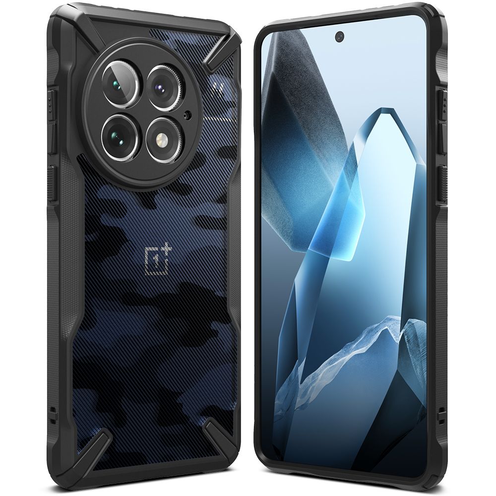 COQUE RINGKE FUSION X ONEPLUS 13 CAMO NOIR