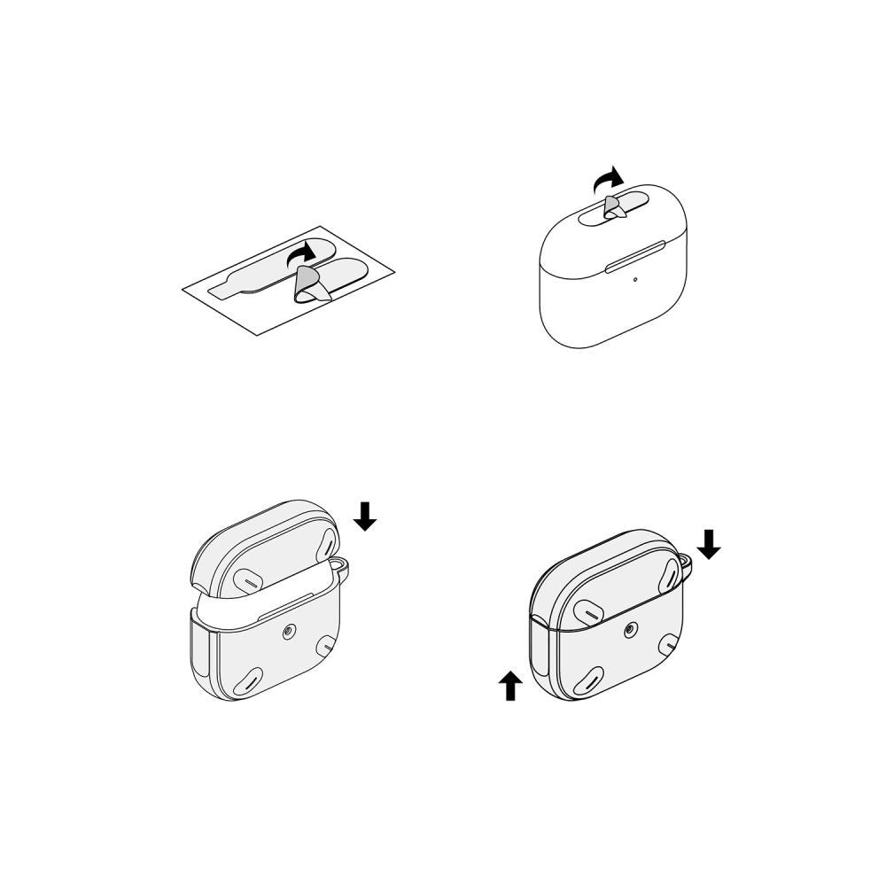 COQUE RINGKE ONYX POUR APPLE AIRPODS PRO 1 / 2 NOIRE