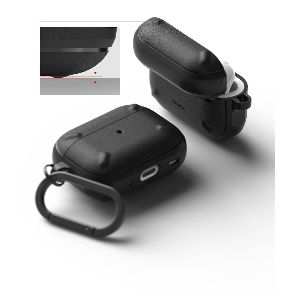 COQUE RINGKE ONYX POUR APPLE AIRPODS PRO 1 / 2 NOIRE