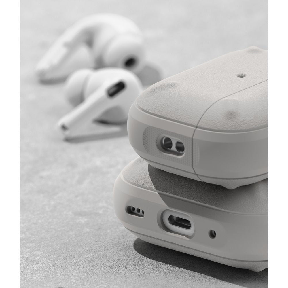 COQUE RINGKE ONYX POUR APPLE AIRPODS PRO 1 / 2 GRIS CHAUD
