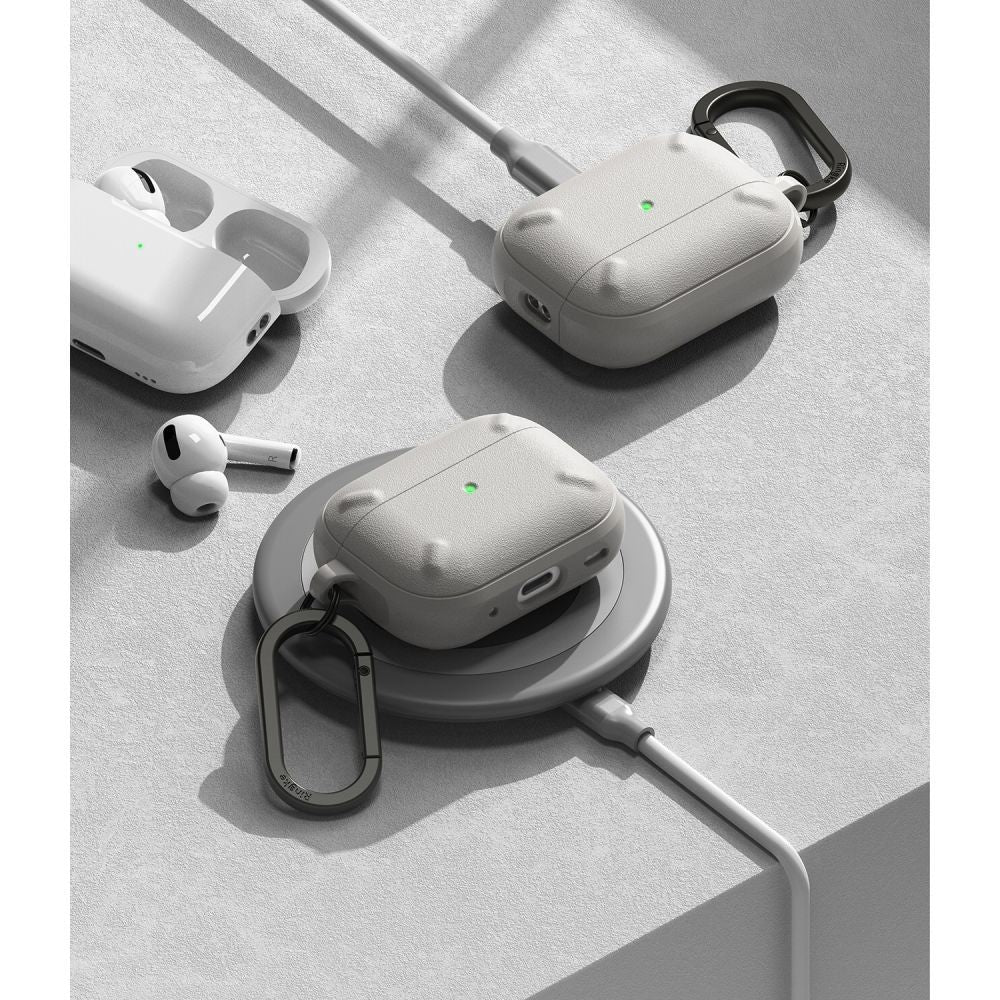 COQUE RINGKE ONYX POUR APPLE AIRPODS PRO 1 / 2 GRIS CHAUD