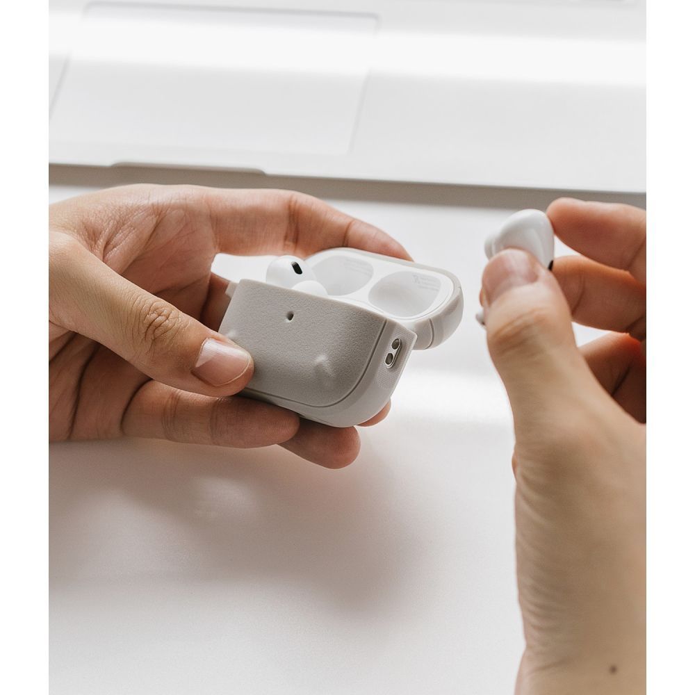 COQUE RINGKE ONYX POUR APPLE AIRPODS PRO 1 / 2 GRIS CHAUD