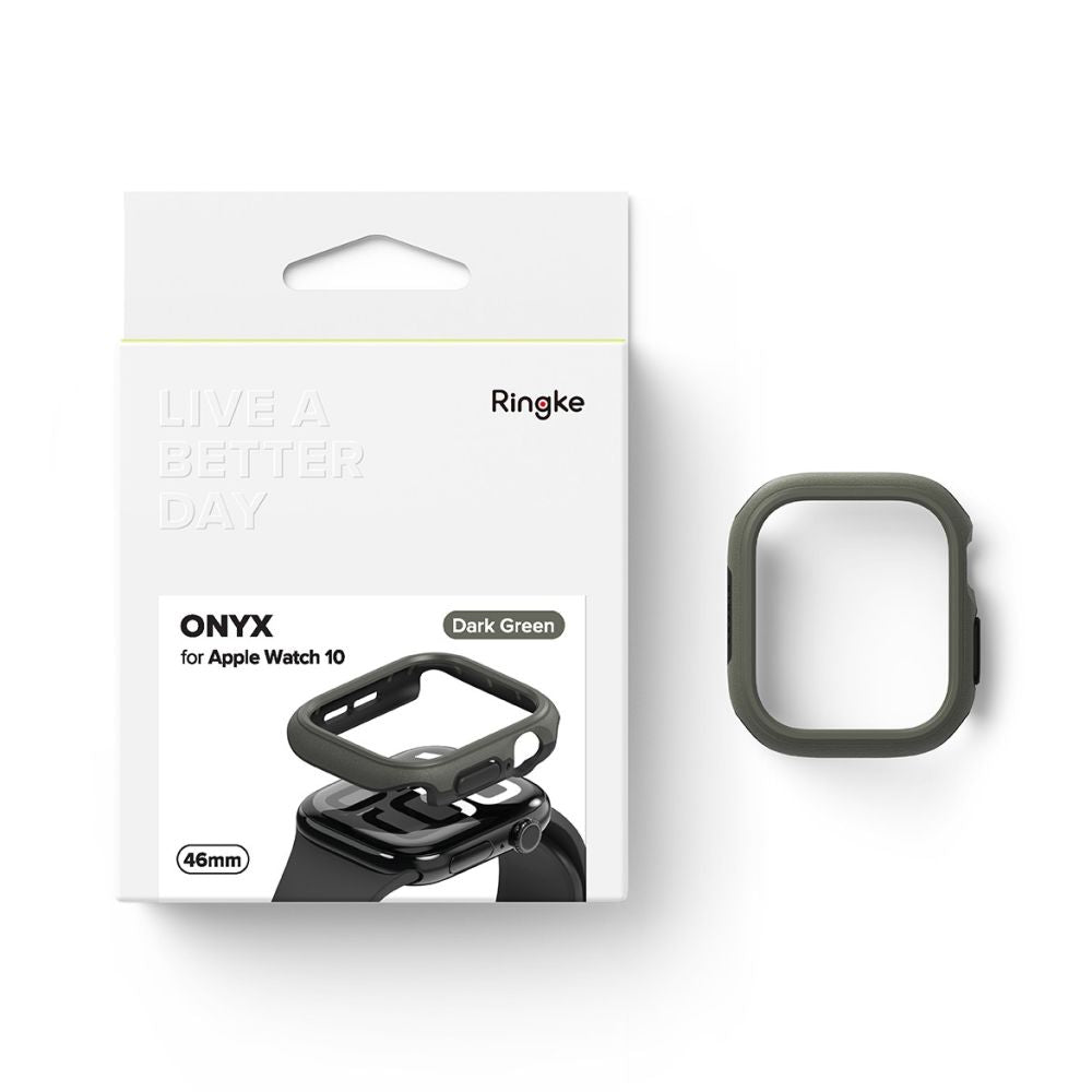 COQUE RINGKE ONYX APPLE WATCH 10 (46 MM) VERT FONCÉ