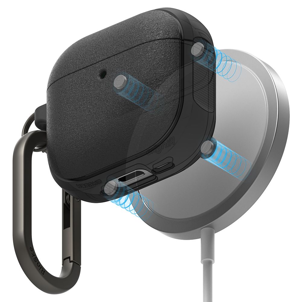 COQUE RINGKE ONYX MAGNETIQUE MAGSAFE APPLE AIRPODS 4 NOIRE