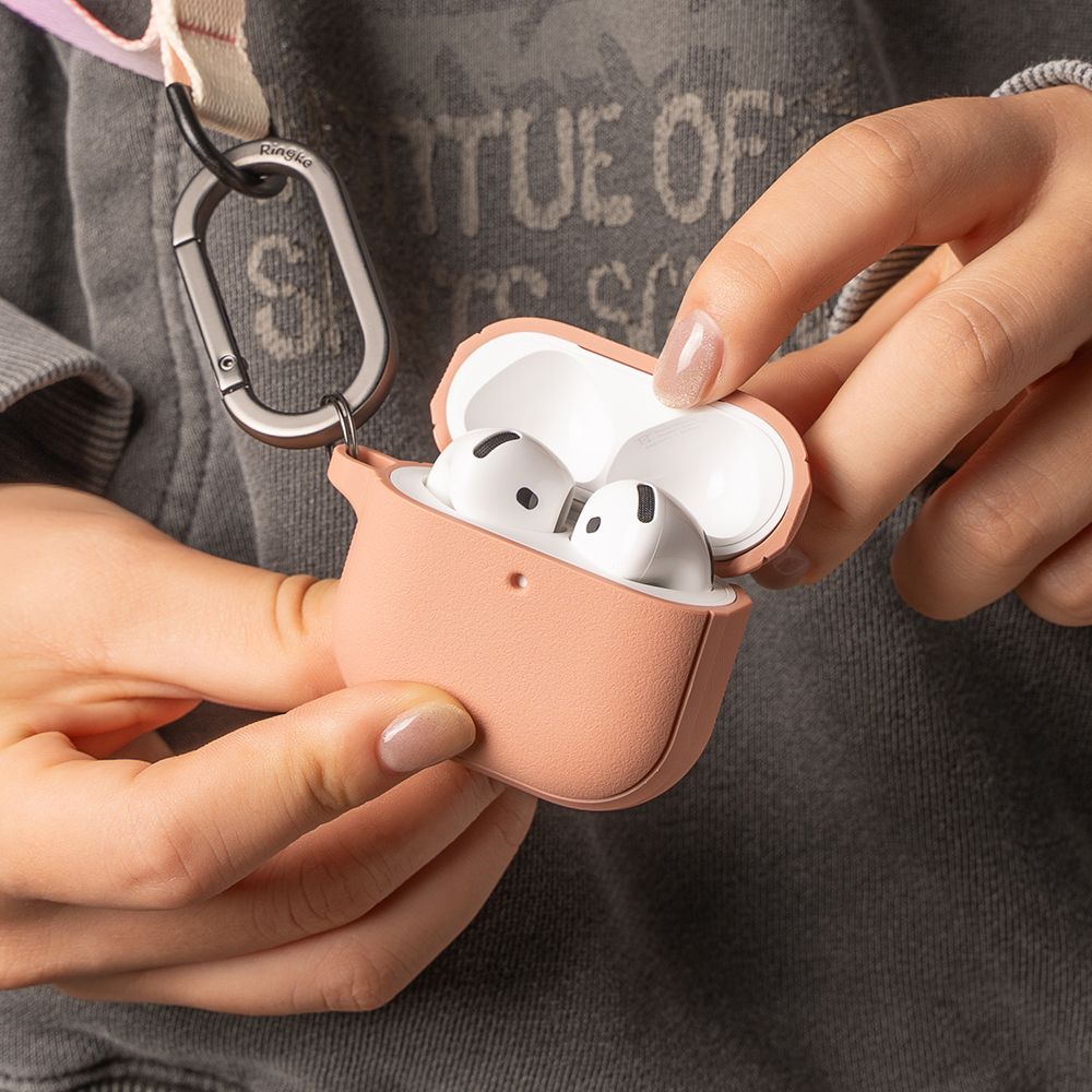 COQUE RINGKE ONYX MAGNETIQUE MAGSAFE APPLE AIRPODS 4 CORAIL CONSTANT