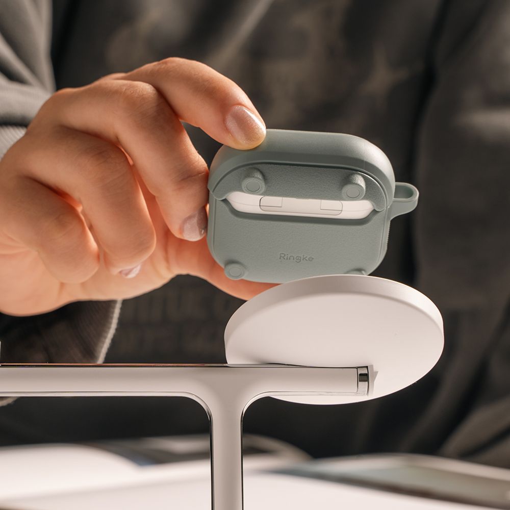 COQUE RINGKE ONYX MAGNETIQUE MAGSAFE APPLE AIRPODS 4 VERT SAUGE