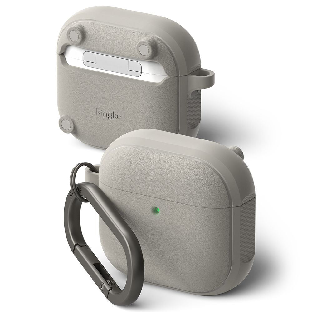 COQUE RINGKE ONYX MAGNETIQUE MAGSAFE APPLE AIRPODS 4 GRIS CHAUD