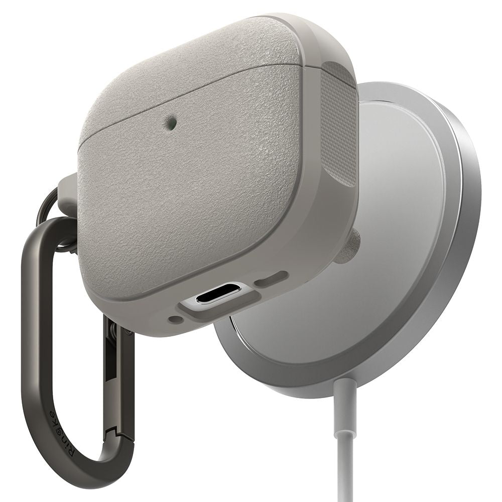 COQUE RINGKE ONYX MAGNETIQUE MAGSAFE APPLE AIRPODS 4 GRIS CHAUD