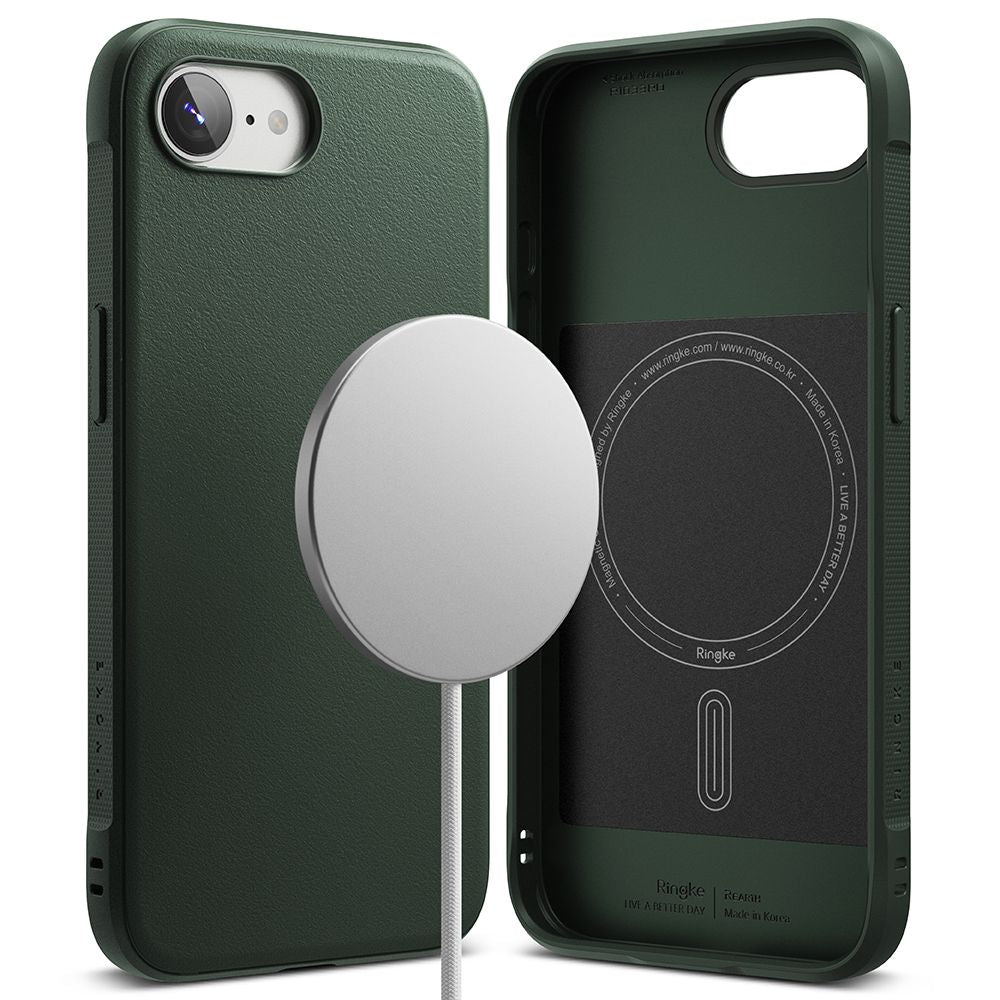 COQUE RINGKE ONYX MAGNETIQUE MAGSAFE IPHONE 16E VERT FONCÉ