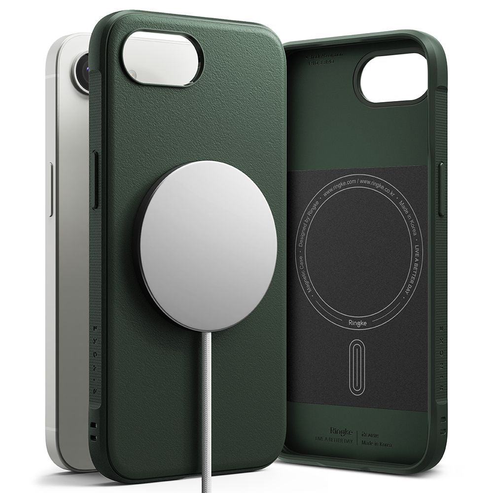 COQUE RINGKE ONYX MAGNETIQUE MAGSAFE IPHONE 16E VERT FONCÉ