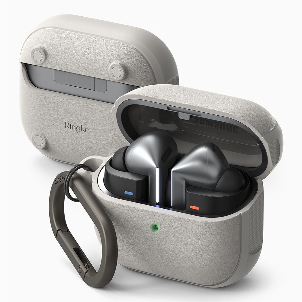 COQUE POUR SAMSUNG GALAXY BUDS 3 / 3 PRO RINGKE ONYX MAGNETIQUE MAGSAFE GRIS CHAUD