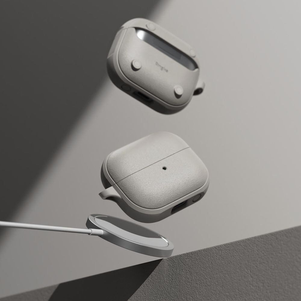 COQUE POUR SAMSUNG GALAXY BUDS 3 / 3 PRO RINGKE ONYX MAGNETIQUE MAGSAFE GRIS CHAUD