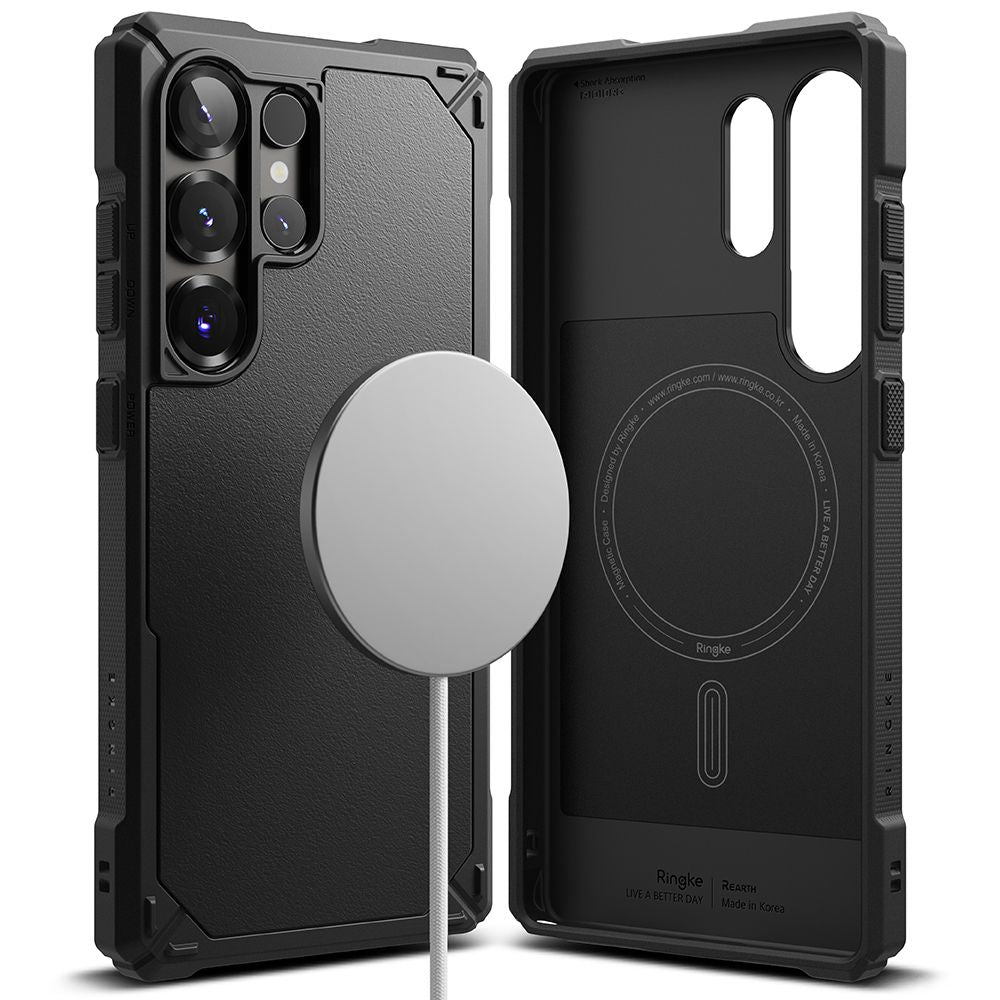 COQUE RINGKE RUGGED GEAR MAGNETIQUE MAGSAFE GALAXY S25 ULTRA NOIR