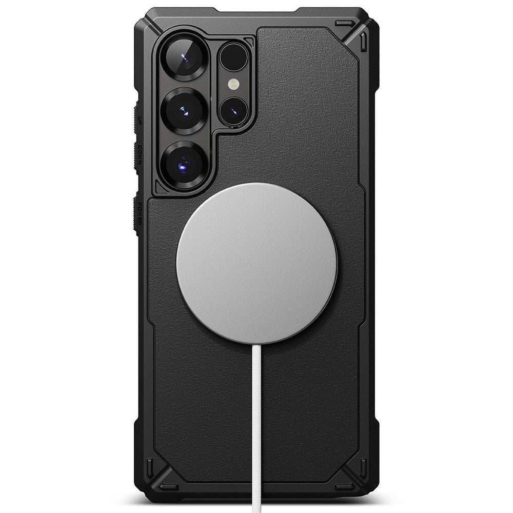 COQUE RINGKE RUGGED GEAR MAGNETIQUE MAGSAFE GALAXY S25 ULTRA NOIR