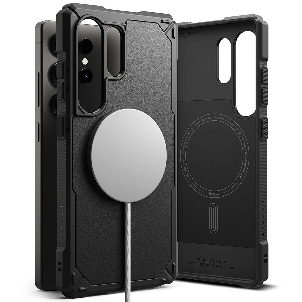COQUE RINGKE RUGGED GEAR MAGNETIQUE MAGSAFE GALAXY S25 ULTRA NOIR