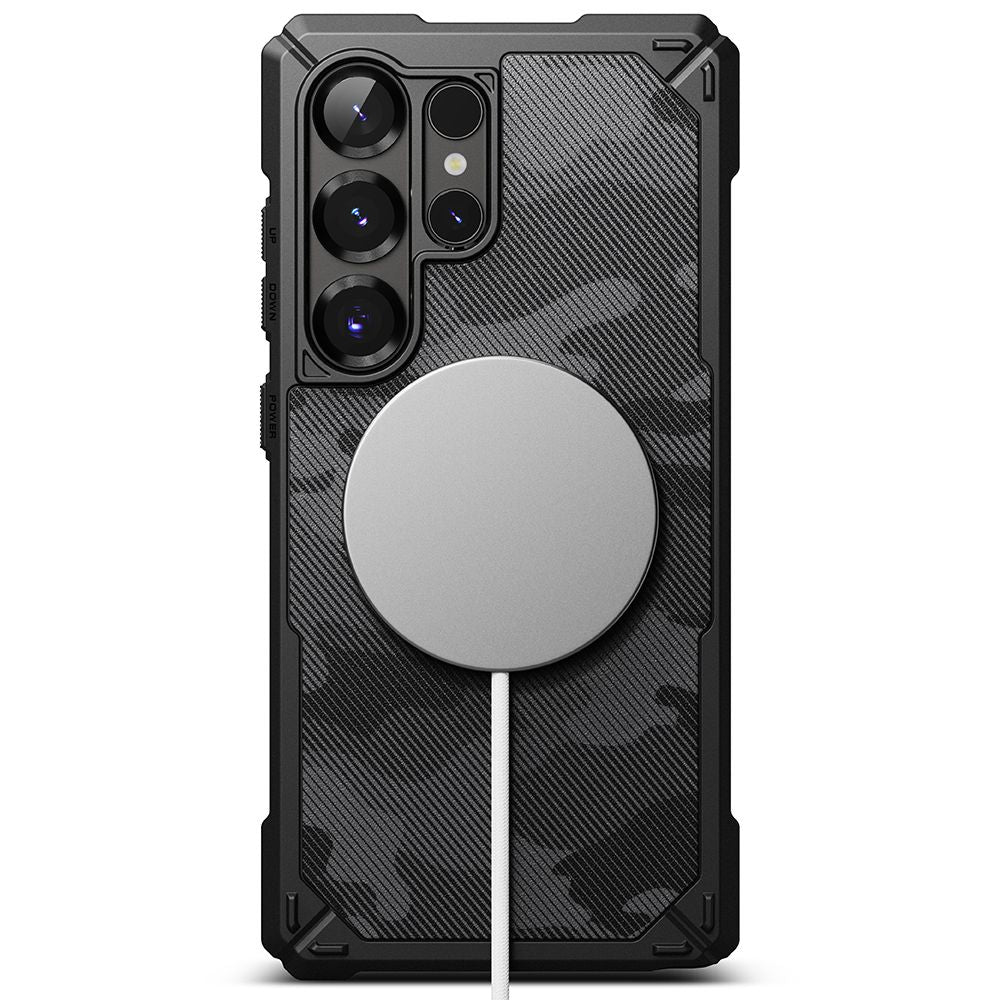COUVERTURE RINGKE RUGGED GEAR MAGNETIQUE MAGSAFE GALAXY S25 ULTRA CAMOUFLAGE NOIR