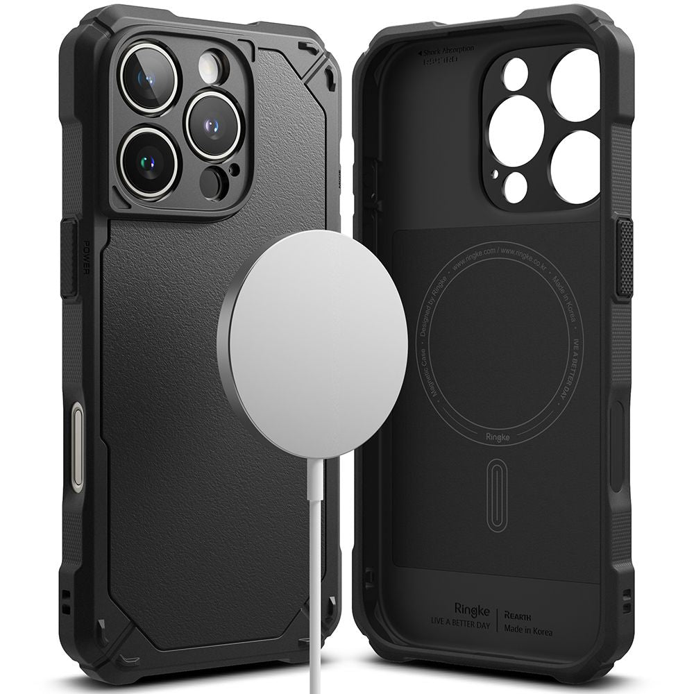 COQUE RINGKE RUGGED GEAR MAGNETIQUE MAGSAFE IPHONE 16 PRO NOIR