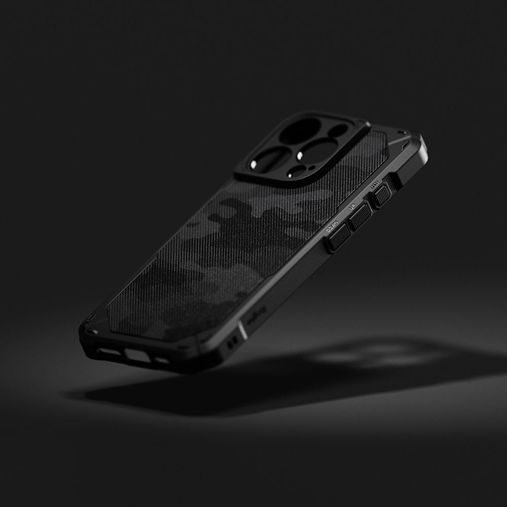 COUVERTURE RINGKE RUGGED GEAR MAGNETIQUE MAGSAFE IPHONE 16 PRO CAMOUFLAGE NOIR