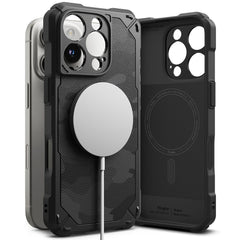 COUVERTURE RINGKE RUGGED GEAR MAGNETIQUE MAGSAFE IPHONE 16 PRO CAMOUFLAGE NOIR