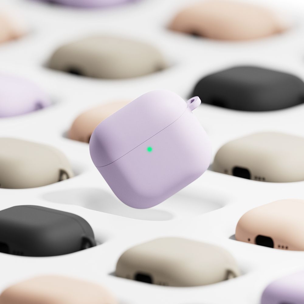 COQUE RINGKE SILICONE APPLE AIRPODS 4 NOIRE