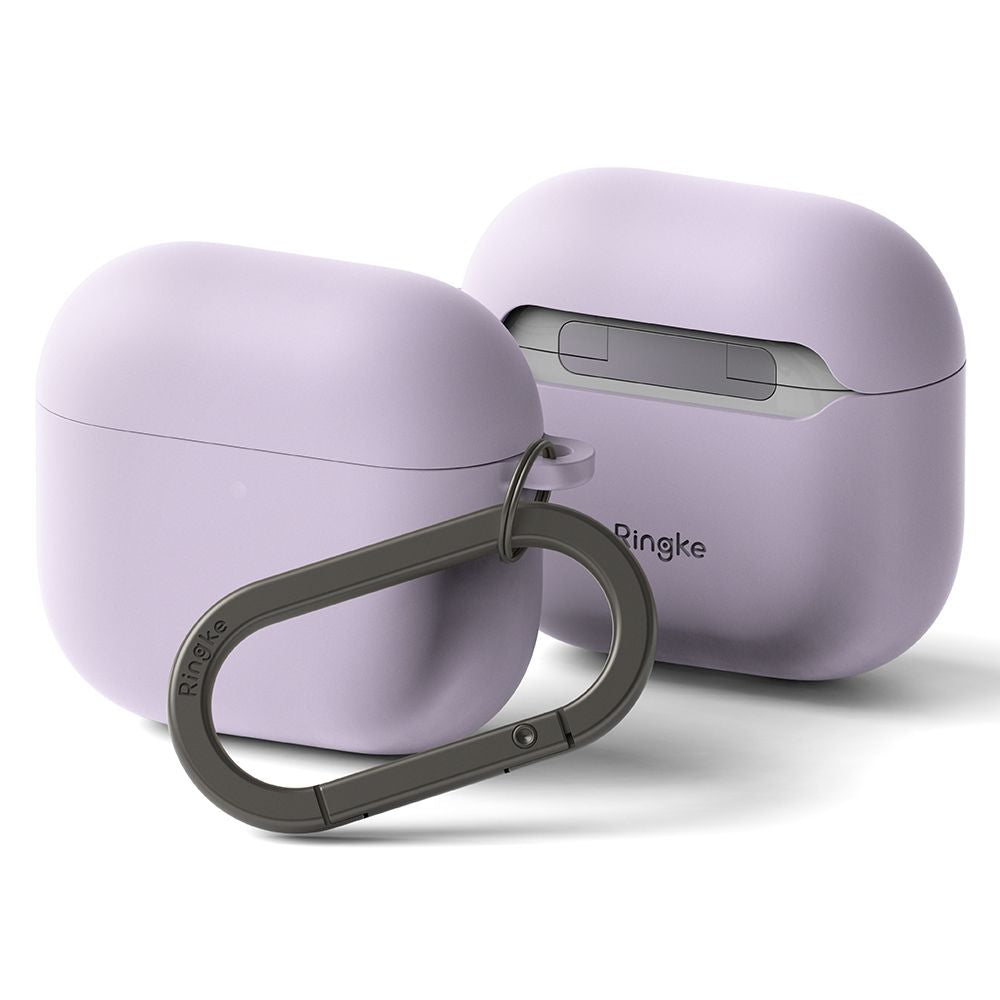 COQUE RINGKE SILICONE APPLE AIRPODS 4 VIOLET CLAIR