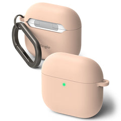 COQUE RINGKE SILICONE APPLE AIRPODS 4 SABLE ROSE
