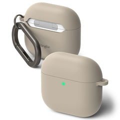 COQUE RINGKE SILICONE APPLE AIRPODS 4 STONE