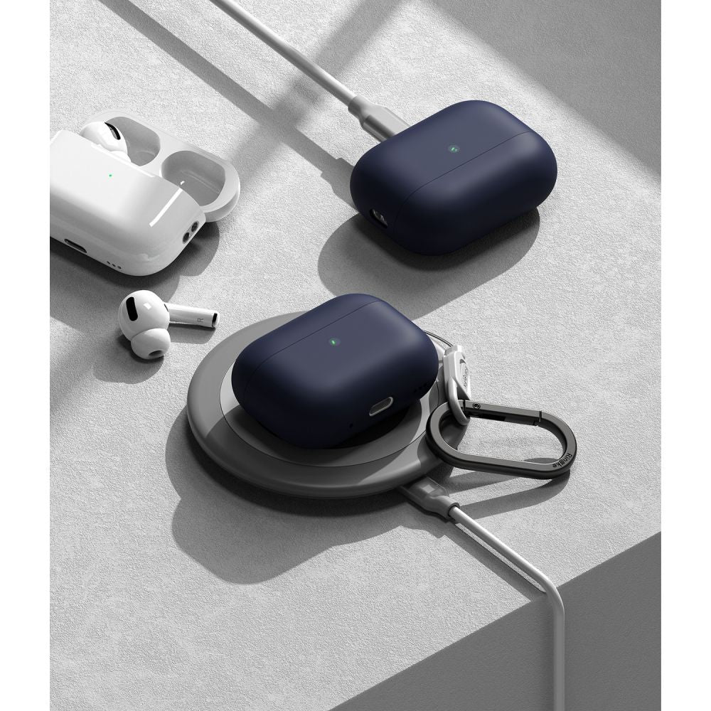 COQUE RINGKE SILICONE APPLE AIRPODS PRO 1 / 2 BLEU NUIT