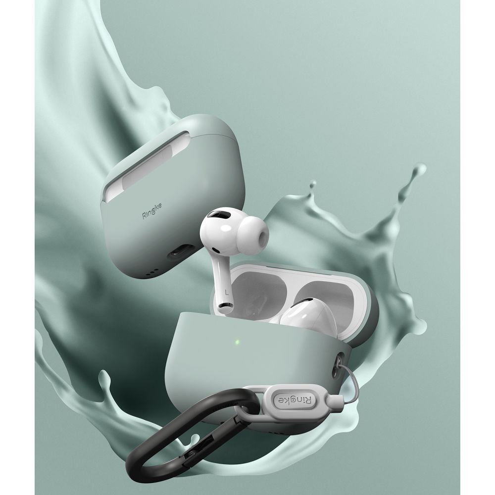 COQUE RINGKE SILICONE APPLE AIRPODS PRO 1 / 2 SEAFOAM