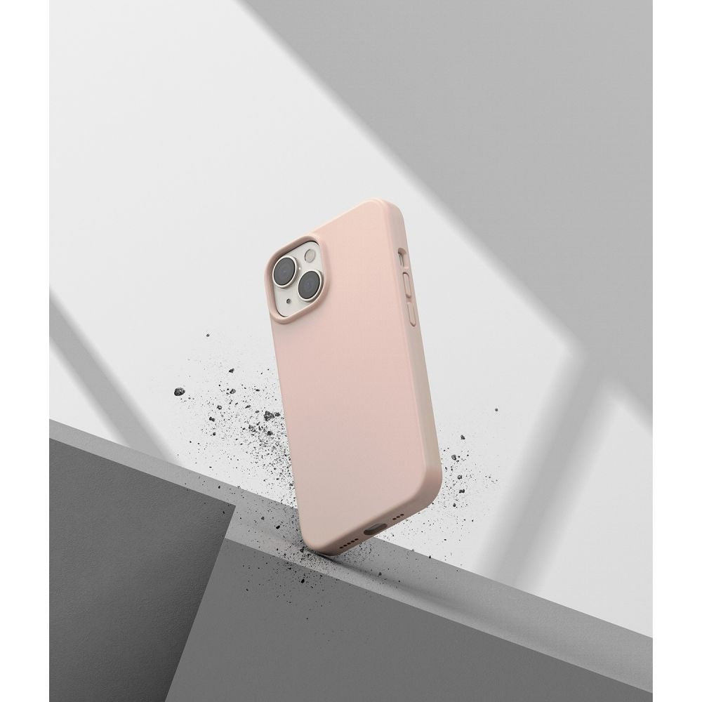 COQUE RINGKE SILICONE IPHONE 14 PLUS SABLE ROSE