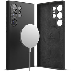 COQUE RINGKE SILICONE MAGNETIQUE MAGSAFE GALAXY S24 ULTRA NOIRE