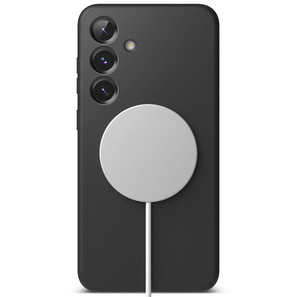 COQUE RINGKE SILICONE MAGNETIQUE MAGSAFE GALAXY S25 NOIRE