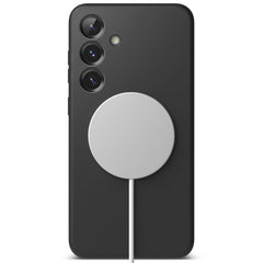 COQUE RINGKE SILICONE MAGNETIQUE MAGSAFE GALAXY S25 NOIRE