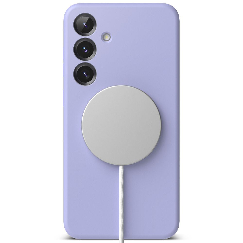COUVERCLE RINGKE SILICONE MAGNETIQUE MAGSAFE GALAXY S25 LAVANDE