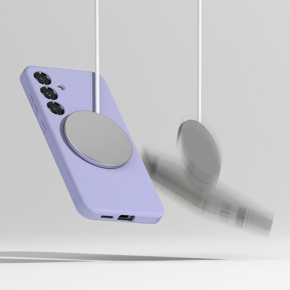 COUVERCLE RINGKE SILICONE MAGNETIQUE MAGSAFE GALAXY S25 LAVANDE