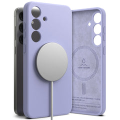 COUVERCLE RINGKE SILICONE MAGNETIQUE MAGSAFE GALAXY S25+ PLUS LAVANDE