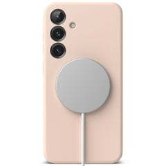 COQUE RINGKE SILICONE MAGNETIQUE MAGSAFE GALAXY S25+ PLUS SABLE ROSE