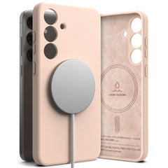 COQUE RINGKE SILICONE MAGNETIQUE MAGSAFE GALAXY S25+ PLUS SABLE ROSE