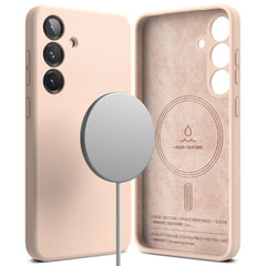 COQUE RINGKE SILICONE MAGNETIQUE MAGSAFE GALAXY S25+ PLUS SABLE ROSE