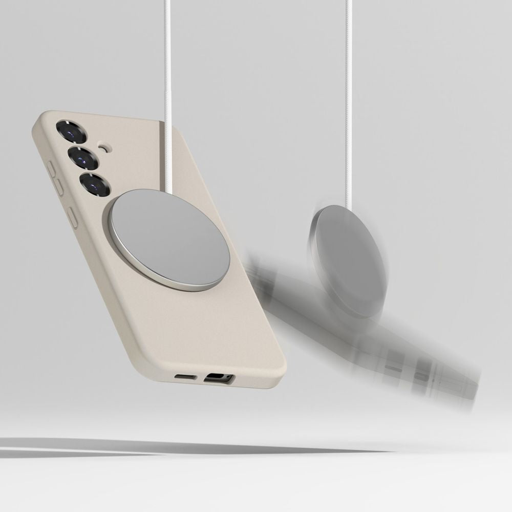 COQUE RINGKE SILICONE MAGNETIQUE MAGSAFE GALAXY S25 STONE