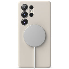COQUE RINGKE SILICONE MAGNETIQUE MAGSAFE GALAXY S25 ULTRA STONE