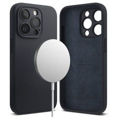COQUE RINGKE SILICONE MAGNETIQUE MAGSAFE IPHONE 15 PRO BLEU FONCÉ