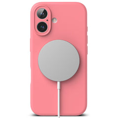 COQUE POUR IPHONE 16 RINGKE SILICONE MAGNETIQUE MAGSAFE ROSE