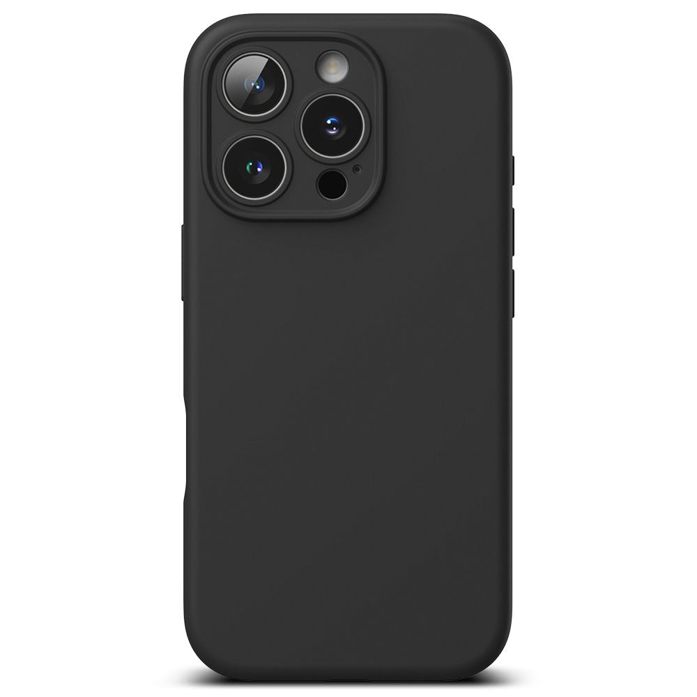 COQUE POUR IPHONE 16 PRO RINGKE SILICONE MAGNETIQUE MAGSAFE NOIRE