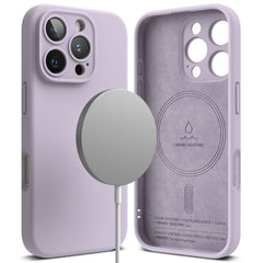 COQUE POUR IPHONE 16 PRO RINGKE SILICONE MAGNETIQUE MAGSAFE VIOLET CLAIR