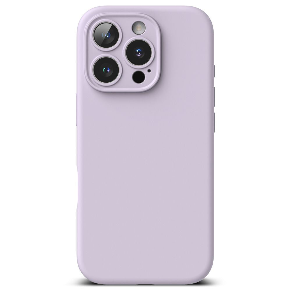 COQUE POUR IPHONE 16 PRO RINGKE SILICONE MAGNETIQUE MAGSAFE VIOLET CLAIR