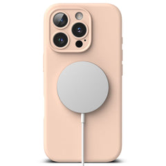 COQUE POUR IPHONE 16 PRO MAX RINGKE SILICONE MAGNETIQUE MAGSAFE SABLE ROSE