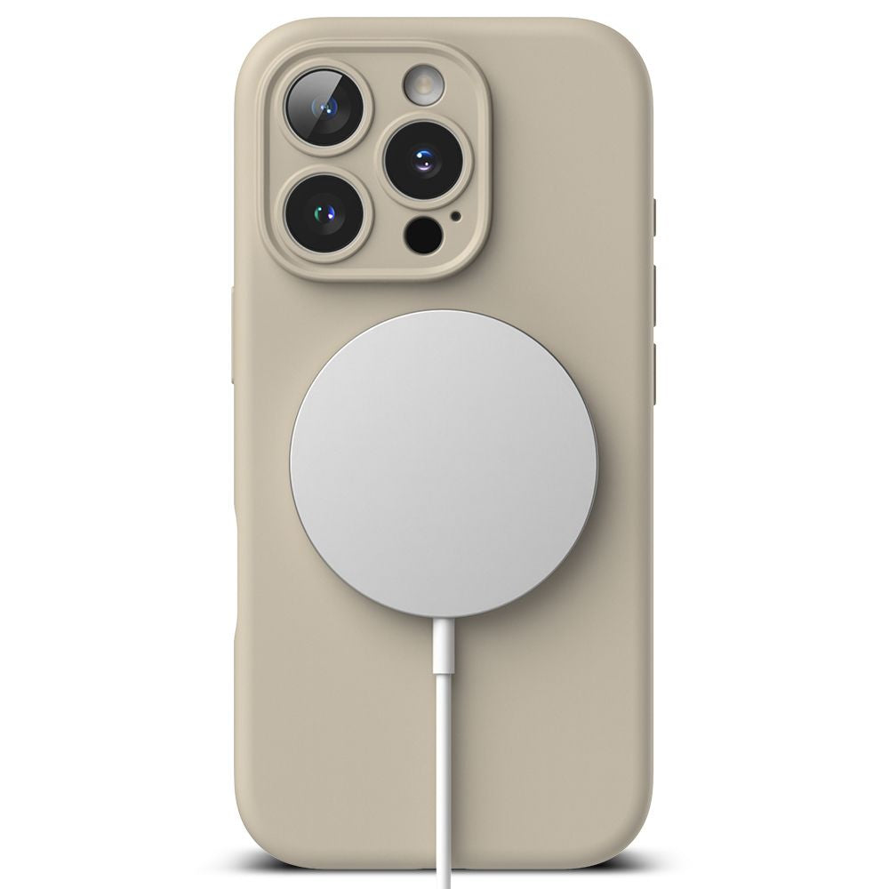 COQUE POUR IPHONE 16 PRO RINGKE SILICONE MAGNETIQUE MAGSAFE STONE