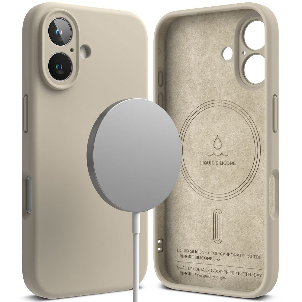 COQUE POUR IPHONE 16 RINGKE SILICONE MAGNETIQUE MAGSAFE STONE
